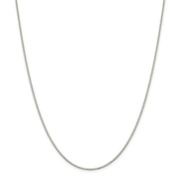1.1mm, Sterling Silver, Solid Box Chain Necklace, 18 Inch - Picture 3 of 8